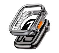 GANYUU Estuche para Apple Watch S10 de 42 mm y 46 mm, sin protector de pantalla, carcasa de TPU Full HD para iWatch Series 10(Titanium Steel,S10 42mm)