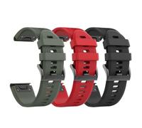 GANYUU For Fenix 5 Band Correa de reloj de silicona suave de 22 mm de ancho para Fenix 5 Plus/Fenix 6/Fenix 6 Pro/Fenix 7/exip/Forerunner 935/945/Approach S60/Quatix 5 WatchBands(Red/Black/A
