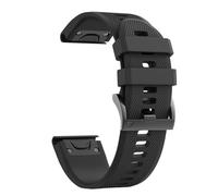 GANYUU For Fenix 5 Band Correa de reloj de silicona suave de 22 mm de ancho para Fenix 5 Plus/Fenix 6/Fenix 6 Pro/Fenix 7/exip/Forerunner 935/945/Approach S60/Quatix 5 WatchBands(Black)