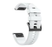 GANYUU For Fenix 5 Band Correa de reloj de silicona suave de 22 mm de ancho para Fenix 5 Plus/Fenix 6/Fenix 6 Pro/Fenix 7/exip/Forerunner 935/945/Approach S60/Quatix 5 WatchBands(White)