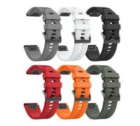 GANYUU For Fenix 5 Band Correa de reloj de silicona suave de 22 mm de ancho para Fenix 5 Plus/Fenix 6/Fenix 6 Pro/Fenix 7/exip/Forerunner 935/945/Approach S60/Quatix 5 WatchBands(6pcs)