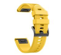 GANYUU For Fenix 5 Band Correa de reloj de silicona suave de 22 mm de ancho para Fenix 5 Plus/Fenix 6/Fenix 6 Pro/Fenix 7/exip/Forerunner 935/945/Approach S60/Quatix 5 WatchBands(Yellow)