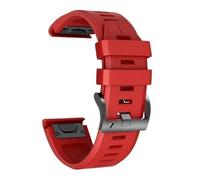 GANYUU For Fenix 8X Bands Fenix 7X Correa deportiva de repuesto de silicona para relojes Garmin Fenix 5X/Fenix 5X Plus/Fenix 6X/Fenix 6X Pro/Fenix 3/HR/Descent MK1/D2 Delta PX/D2(Red)