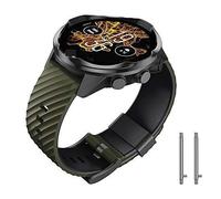 GANYUU For Suunto 7 Correa de silicona suave Suunto 9 Pulsera de repuesto para hombres y mujeres Suunto 9 Baro Correa de reloj deportivo para Suunto 9 Spartan Suunto 9 Correa de reloj GPS(Army Green-B