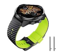 GANYUU For Suunto 7 Correa de silicona suave Suunto 9 Pulsera de repuesto para hombres y mujeres Suunto 9 Baro Correa de reloj deportivo para Suunto 9 Spartan Suunto 9 Correa de reloj GPS(Black-Green)