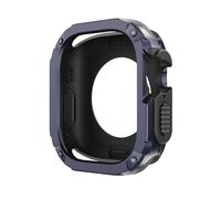 GANYUU Funda 2 en 1 para Apple Watch Series 8/7/SE/6/5/4 Ultra 41mm 45mm 40mm 44mm 49mm TPU PC Protector a prueba de golpes para iwatch(Blue,Ultra 49mm)