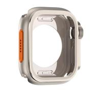 GANYUU Funda de aleación de aluminio para Apple Watch S10 46mm funda protectora de pantalla cambiar a funda Ultra parachoques cubierta completa para IWatch 46MM(Titanium)