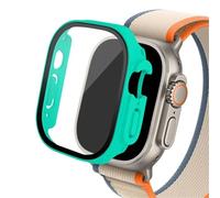 GANYUU Funda de cristal para Apple Watch Ultra 2, Protector de pantalla de PC para smar twatch de 49mm, cubierta templada, accesorios de banda de la serie iwatch(Light Green13,Ultra 2 49mm)