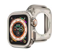 GANYUU Funda de parachoques de metal para Apple Watch S10 42 mm S10 46 mm 45 mm 44 mm Cubierta protectora de marco para iWatch Series 9 8 7 6 5 4 SE Cambiar a Ultra 2 49 mm(Titanium,45mm)