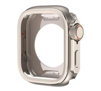 GANYUU Funda de parachoques de metal para Apple Watch S10 46 mm Cubierta protectora de marco para iWatch Series 10 9 8 7 6 5 SE Cambiar a Ultra 2 Cajas de reloj de titanio de 49 mm(Ti,44MM-Series 6 5