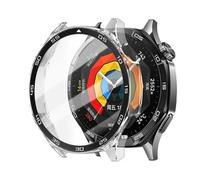 GANYUU Funda de PC para HUAWEI Watch GT4 5, cobertura completa de 46MM, Protector de pantalla de carcasa de parachoques para Huawei Watch GT5 Pro, fundas para relojes(Transparent,GT5 Pro 46mm)