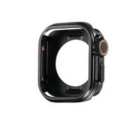 GANYUU Funda de plástico de Metal para Apple Watch 10, 46mm, 42MM, funda protectora de aleación de aluminio, marco protector para IWatch S10 46mm 42MM(Black,For Series 10 46mm)