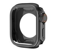 GANYUU Funda de plástico de Metal para Apple Watch 10, 46mm, cambio a Ultra 2, marco protector de parachoques de aleación de aluminio para IWatch S10 de 46mm(Black)
