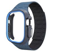 GANYUU Funda de TPU Correa de silicona para Apple Watch Band Ultra 2 49 mm 45 mm 44 mm 41 mm Funda protectora Pulsera para Iwatch Series 9 8 7 6 5 4 Correas de reloj(Blue BU,49mm)