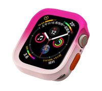 GANYUU Funda de TPU para Apple Watch Series Ultra 49 mm 9 8 7 41 mm 45 mm, carcasa con marco de parachoques para iWatch 6 5 SE 4 40 44 mm(Rose red,45mm)