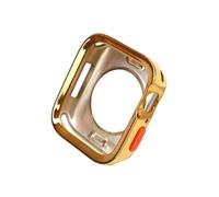 GANYUU Funda de TPU para Apple Watch Series Ultra 49 mm 9 8 7 41 mm 45 mm, carcasa con marco de parachoques para iWatch 6 5 SE 4 40 44 mm(Plating-Gold,45mm)