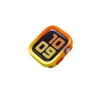 GANYUU Funda de TPU para Apple Watch Ultra Case 49 mm 45 mm 41 mm 44 mm 40 mm, 42 mm 46 mm Protector de marco de parachoques para IWatch Series 9 SE 8 Ultra 7 6 5 4 Case(Orange-Yellow,40mm 41mm)