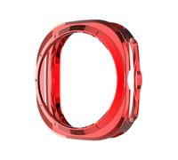 GANYUU Funda de TPU para Samsung Galaxy Watch 7 Ultra 47mm Protector de marco suave Protector de cubierta de parachoques antiarañazos para Galaxy Watch Ultra(Red)