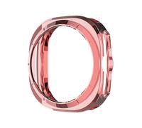 GANYUU Funda de TPU para Samsung Galaxy Watch 7 Ultra 47mm Protector de marco suave Protector de cubierta de parachoques antiarañazos para Galaxy Watch Ultra(Pink)