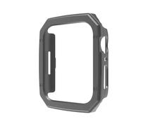 GANYUU Funda dura de PC para Apple Watch Ultra 49mm 41mm 45mm cubierta de plástico chapado para IWatch Series 9 8 7 6 SE 5 40mm 44mm funda protectora(Gun,41mm)