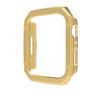 GANYUU Funda dura de PC para Apple Watch Ultra 49mm 41mm 45mm cubierta de plástico chapado para IWatch Series 9 8 7 6 SE 5 40mm 44mm funda protectora(Gold,40mm)