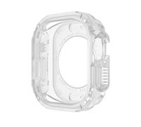 GANYUU Funda para Apple Watch Ultra Cover 49mm 40mm 41mm 44mm 45mm 42mm 38mm Carcasa anticaída iWatch Series 9 8 7 6 5 4 SE 3 2 Funda para reloj(Transparent,42/44/45/49mm)