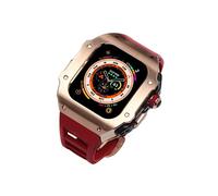 GANYUU Funda para Apple Watch Ultra de 49 mm de aleación de titanio RM Mod con kit de modificación de banda de goma de flúor, juego de pulseras y bisel de metal para Watch Ultra 8, For 49mm, Ágata