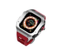GANYUU Funda para Apple Watch Ultra de 49 mm de aleación de titanio RM Mod con kit de modificación de banda de goma de flúor, juego de pulseras y bisel de metal para Watch Ultra 8, For 49mm, Ágata