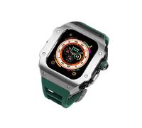 GANYUU Funda para Apple Watch Ultra de 49 mm de aleación de titanio RM Mod con kit de modificación de banda de goma de flúor, juego de pulseras y bisel de metal para Watch Ultra 8, For 49mm, Ágata