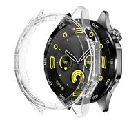 GANYUU Funda para Huawei Watch GT 4 46mm funda protectora PC parachoques duro para hombres y mujeres accesorios GT4 sin Protector de pantalla de cristal(Transparent)
