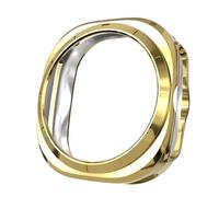 GANYUU Funda para Samsung Galaxy Watch 7 Ultra 47mm, funda para reloj inteligente, carcasa protectora de TPU suave para Galaxy 7 Ultra 47mm, accesorios(GOLD)