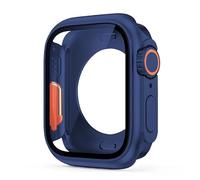 GANYUU Funda protectora de pantalla para Apple Watch S10 46MM S10 42MM 45mm 44mm 40mm 41mm Funda rígida para parachoques delantero y trasero de PC iwatch 10 9 8 7 SE 6 5 4 Change(Dark blue,S10 42mm)