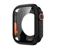 GANYUU Funda protectora de pantalla para Apple Watch S10 46MM S10 42MM 45mm 44mm 40mm 41mm Funda rígida para parachoques delantero y trasero de PC iwatch 10 9 8 7 SE 6 5 4 Change(Black,S10 42mm)
