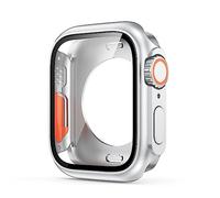 GANYUU Funda protectora de pantalla para Apple Watch S10 46MM S10 42MM 45mm 44mm 40mm 41mm Funda rígida para parachoques delantero y trasero de PC iwatch 10 9 8 7 SE 6 5 4 Change(Silver,44mm)