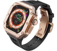 GANYUU Kit de correa de goma de titanio para reloj Apple Watch Ultra2 Ultra8 de 49 mm, estilo RM, accesorios de repuesto para iWatch de 49 mm, For Ultra 2, Ágata