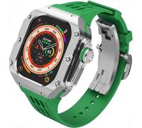 GANYUU Kit de correa de goma de titanio para reloj Apple Watch Ultra2 Ultra8 de 49 mm, estilo RM, accesorios de repuesto para iWatch de 49 mm, For Ultra 49MM, Ágata