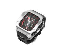 GANYUU Kit de correa de reloj de modificación, para Apple Watch Band Ultra de 49 mm, carcasa de acero inoxidable, bisel de metal, para IWatch Series Mod Kit de correa de silicona, For 49mm, Ágata