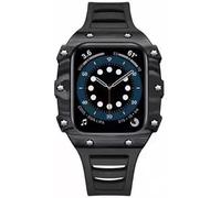 GANYUU Kit de correas de goma de fibra de carbono para Apple Watch Series 9/8/7 de 45 mm, 44 mm, parachoques de 40 mm, a prueba de golpes, accesorios de reloj para hombres y mujeres, 40mm, Ágata