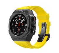 GANYUU Kit de modificación de aleación para Samsung Galaxy Watch 7 Ultra 47MM Caja de metal para Galaxy Watch 7 Ultra Fluororubber Strap Diy Mod Kit Correas de reloj(B-Y)