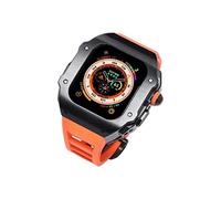 GANYUU Kit de modificación de correa de caucho fluorado de 49 mm, para Apple Watch Ultra 8 de 49 mm, juego de funda de correa de flúor de lujo para reloj Ultra de 49 mm, For 49mm, Ágata