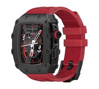 GANYUU Kit de modificación de lujo, para Apple Watch Band Case 8 7 45 mm, marco de metal con bisel de flúor, correa de reloj, para iWatch SE 6 5 4 4 44 mm, 44MM, Ágata