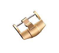 GANYUU Merjust - Hebilla de acero inoxidable cepillado mate de 24 mm para reloj Ap Royal Oak con palabra, dorado, 24mm no logo