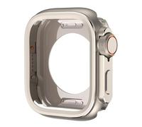 GANYUU Metal Bumper Case for Apple Watch Series 10 46mm Protector Frame Cover for IWatch 10 46MM Change To Ultra 2 49mm Alloy Watch Case(Titanium color)