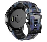 GANYUU Para correas Garmin Fenix 6, repuesto de correas de reloj suaves de 22MM para Fenix 5/Fenix 6 Pro/Fenix 5 Plus/Quatix 6/Approach S62(Camouflage Blue)