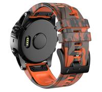 GANYUU Para correas Garmin Fenix 6, repuesto de correas de reloj suaves de 22MM para Fenix 5/Fenix 6 Pro/Fenix 5 Plus/Quatix 6/Approach S62(Camouflage Orange)