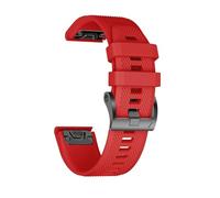 GANYUU Para Fenix 5/Fenix 6/Fenix 7 Band 22mm correa de reloj de silicona para Fenix 5 Plus/Fenix 6 Pro/Fenix 7 Pro/Forerunner 935(Red)