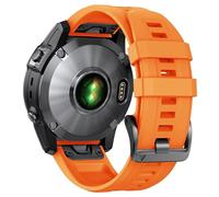 GANYUU Para Fenix 8X Band 26 mm Fenix 6X Fenix 5X Quickfit Watch Band Fenix 5X Plus Pulsera de silicona Fenix 7X pro Fenix 3 Smartwatch Band (azul + blanco)(Orange)