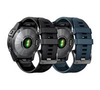 GANYUU Para Fenix 8X Band 26 mm Fenix 6X Fenix 5X Quickfit Watch Band Fenix 5X Plus Pulsera de silicona Fenix 7X pro Fenix 3 Smartwatch Band (azul + blanco)(Black+Slate)