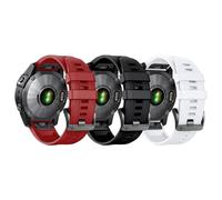 GANYUU Para Fenix 8X Band 26 mm Fenix 6X Fenix 5X Quickfit Watch Band Fenix 5X Plus Pulsera de silicona Fenix 7X pro Fenix 3 Smartwatch Band (azul + blanco)(Red+Black+White)