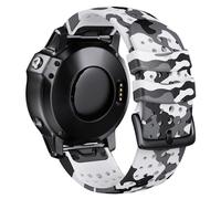 GANYUU Para Garmin Fenix 8X Fenix 7X Correa deportiva de silicona para reloj Correa de repuesto de 26 mm para Fenix 6X/6X Pro/5X Plus/Tactix 7 Pro/Enduro 2/Fenix 3/Descent Mk2(Camo white)